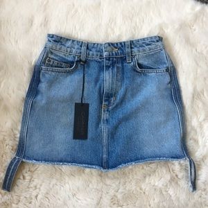 Carmar denim skirt with side strips